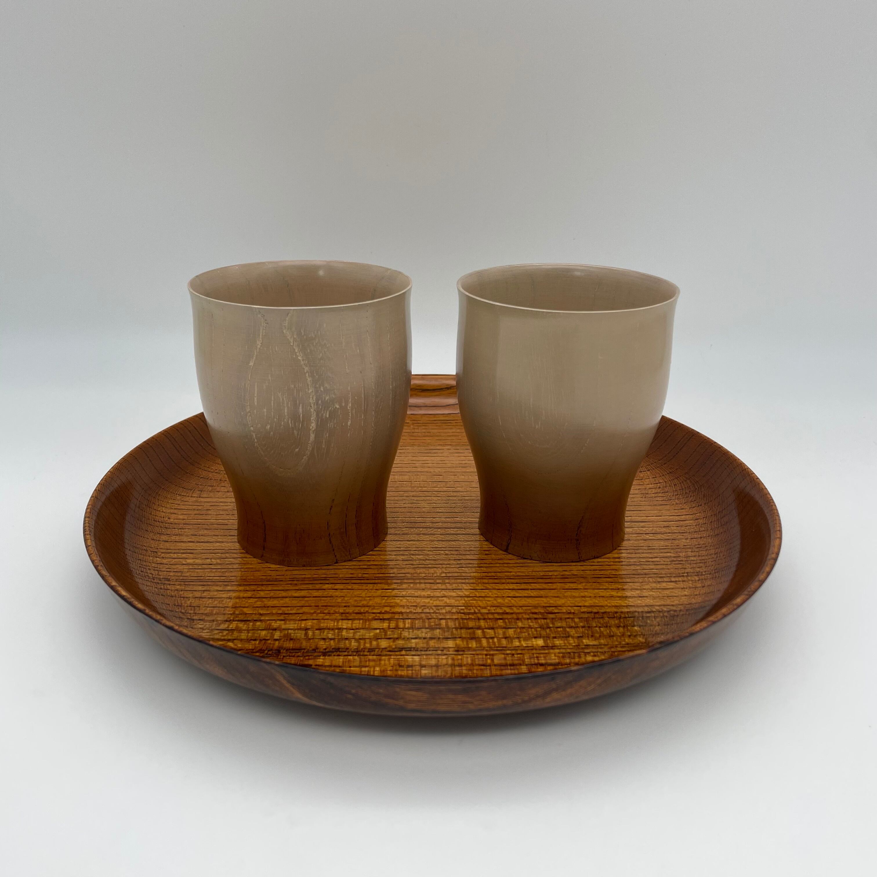 欅造白ぼかしカップ端反 - Zelkova gradation cup - | 木工家 太田志保