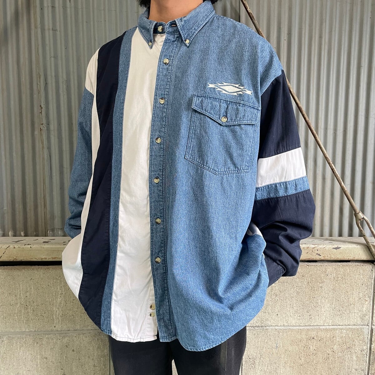 POLO COUNTRY デニムシャツ L BDシャツ 赤ポニー Polo Ralph Lauren