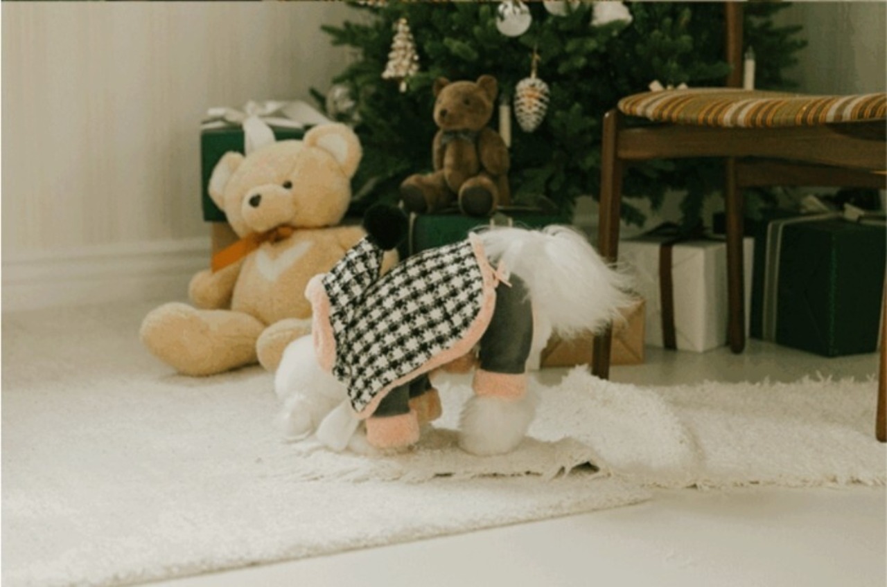 即納　【pecoramou select】ロマンスポンチョ ブラック