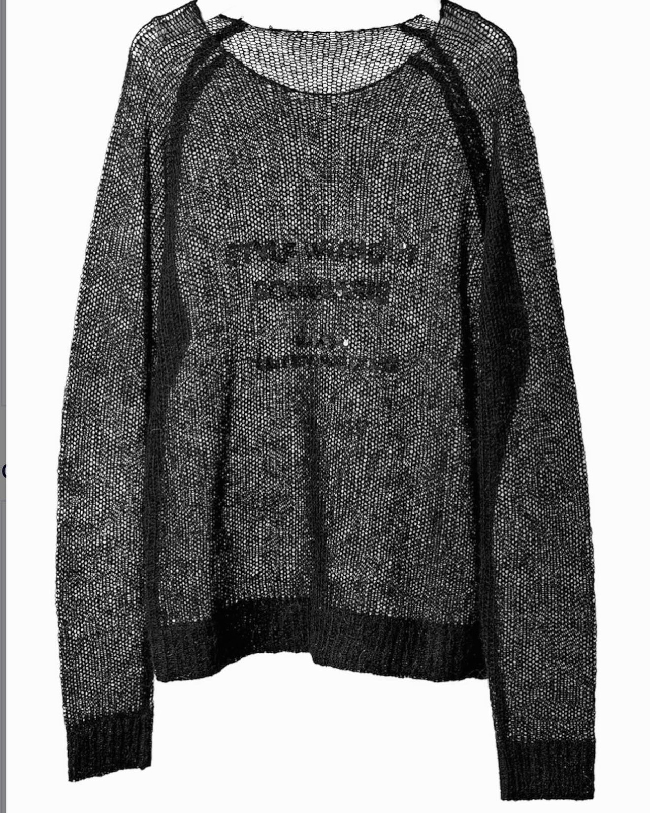 メゾンマヴェリックプレゼンツ　 Mesh Knit Sequined Pullover