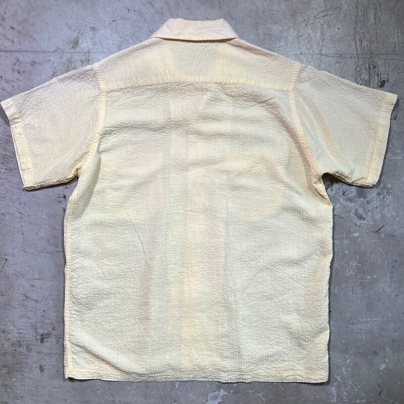 50s〜60s vintage オープンカラーシャツ　シアサッカー　5