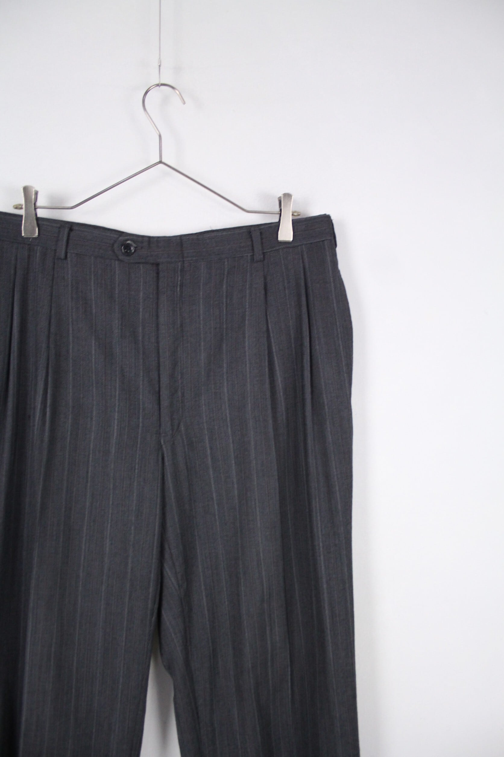 vintage Christian Dior ストライプ 2タックワイドスラックス vintage Christian Dior ストライプ 2タックワイドスラックス