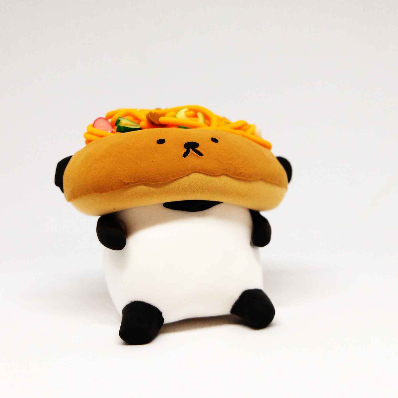 ナポリタンコッペパンダ / 紙粘土 / カトコト