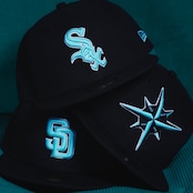 【gifthat別注】NEW ERA 59FIFTY/5950 TORJAY トロント・ブルージェイズ BLACK SEAGLASS