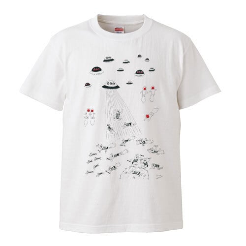 UFO / Tシャツ / さかいなつみ /  -WHITE/LIGHTBLUE/NATURAL-