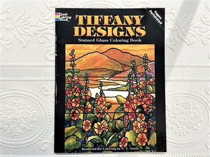 【VA371】Tiffany Designs Stained Glass Coloring Book /visual book