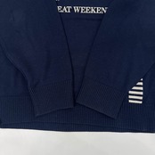 Munsingwear Grand Slam マンシングウェア フロッキープリント ニットセーター L/ネイビー/薄手