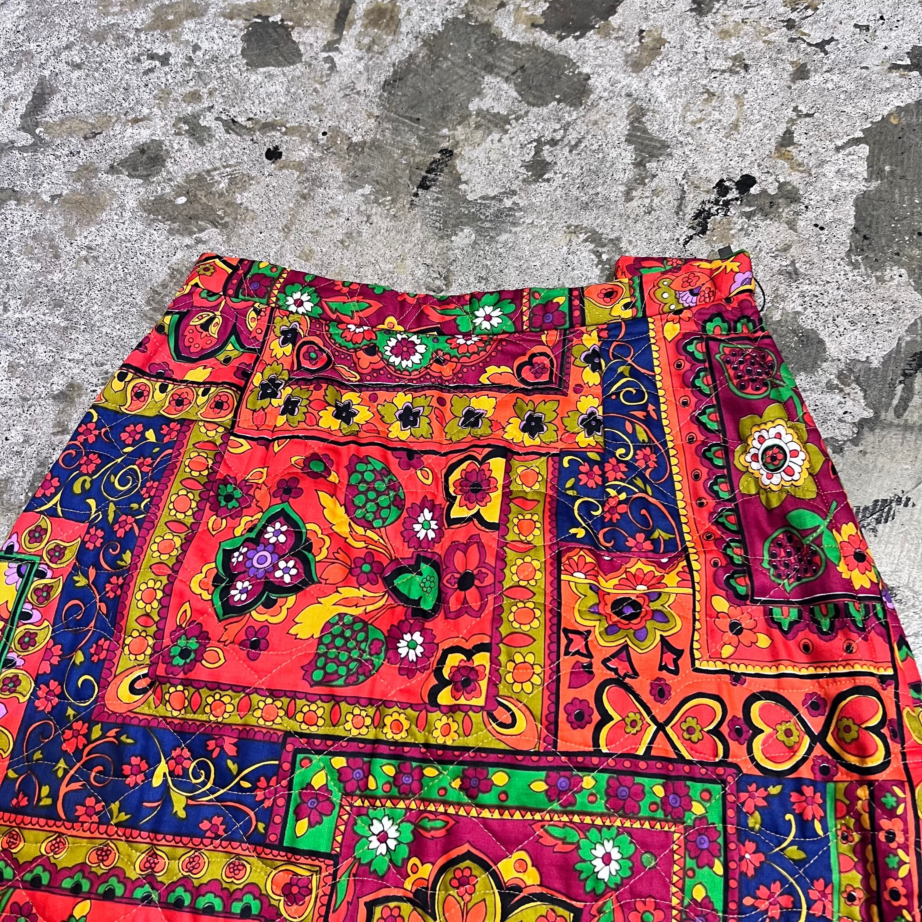 70年代 size :S程度 Specially Hand Made ロング スカート Aライン 