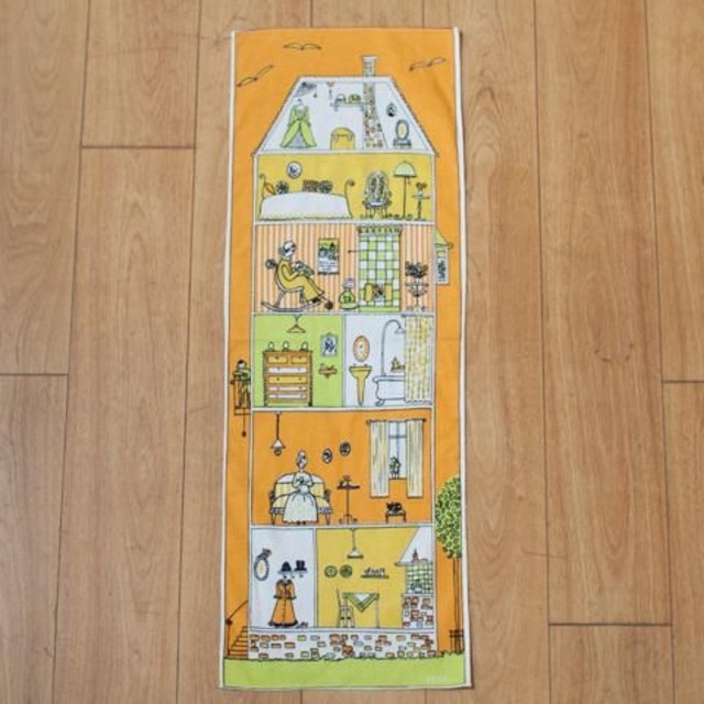 SWEDEN VERA ORANGE HOUSE TAPESTRY