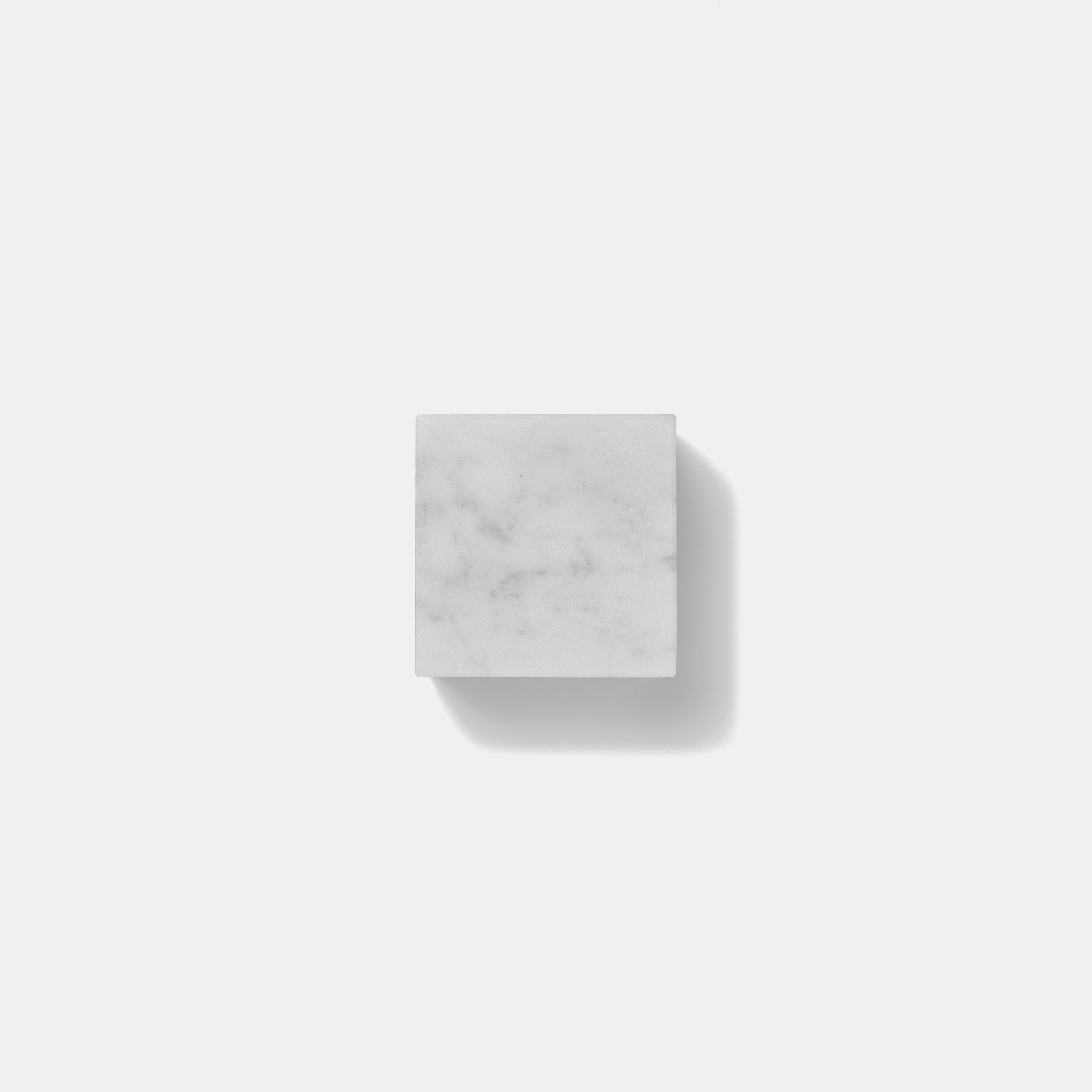 MARBLE DISPLAY CUBE - Bianco Carrara × Small