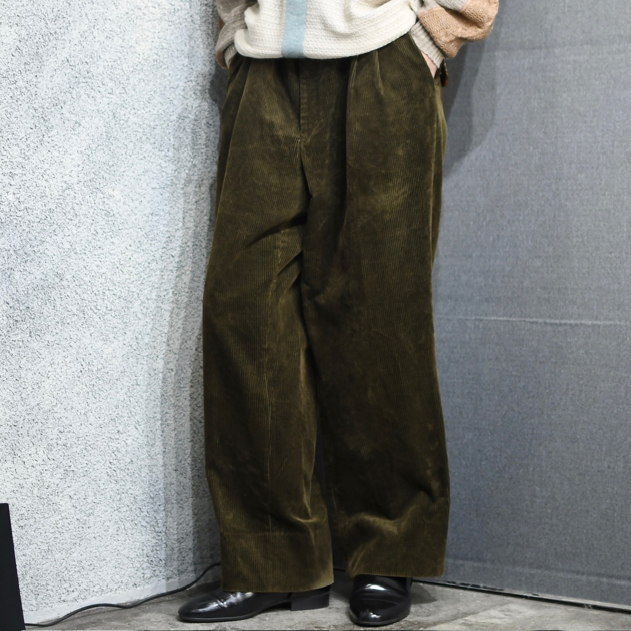 DUCA VISCONTI DI MODRONE khaki corduroy pants