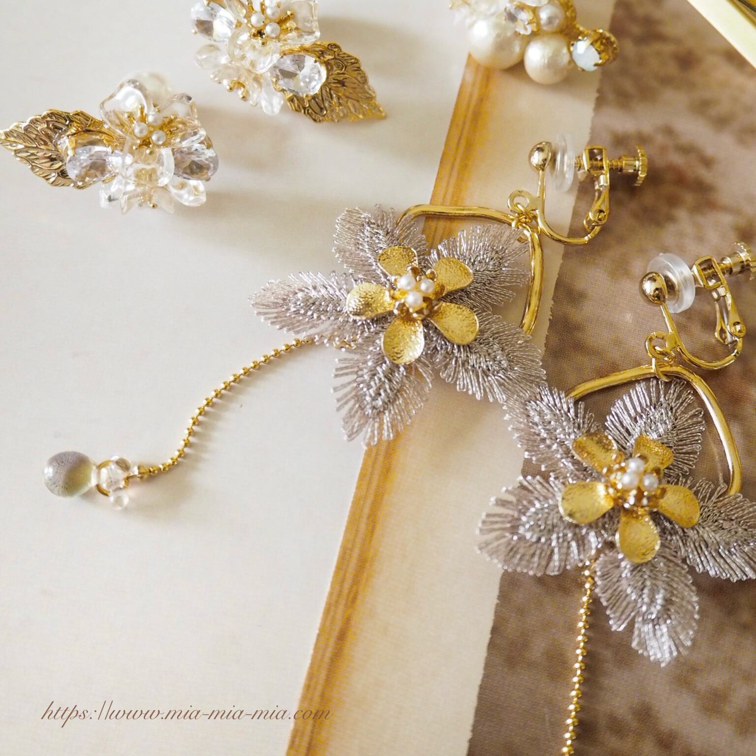アクセサリー mia mia select accessory N023 silver ribbons necklace 3点のみ再
