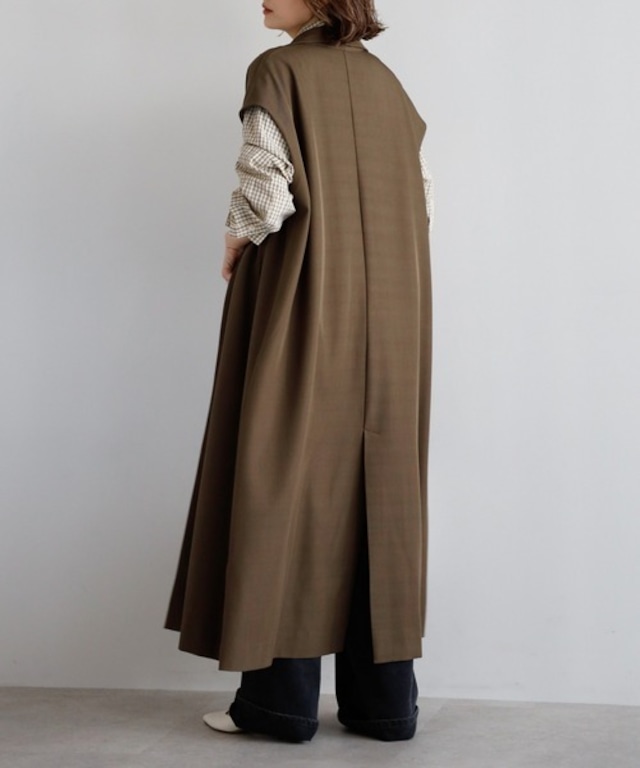 ジャケットライクロングテーラードベスト