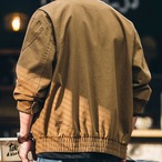 Twill Fabric Stand Collar Full Zip Up Jacket ◇H0228