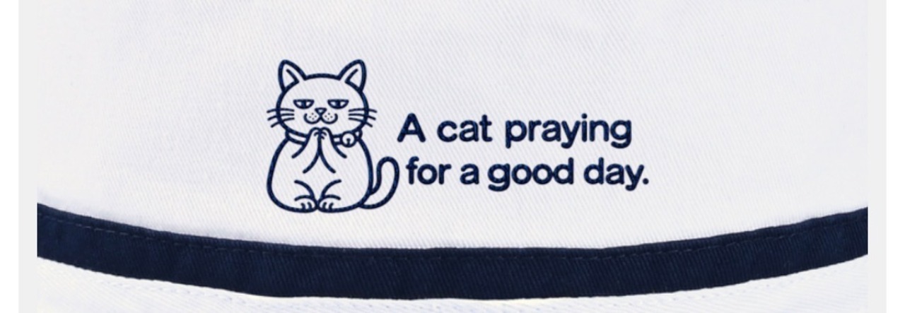 GOOD DAY CAT｜祈る猫 ライン入りバケットハット - 8