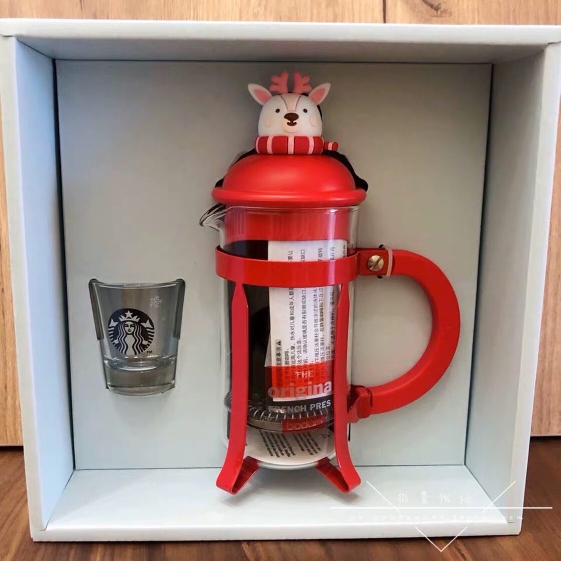 ショット付き！トナカイ BODUM フレンチプレス タンブラー マグカップ 