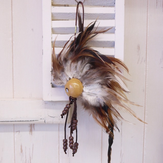 ★ハワイ直輸入★イカイカ／お守り／魔除け／ハワイアンヘルメット＜6 ブラウン×ホワイト＞