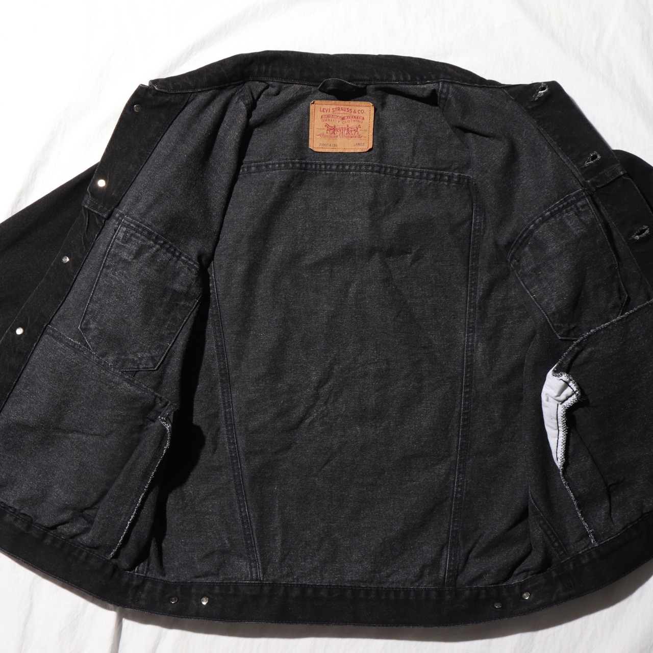 極美品 L USA Levi’s 70507 93年 サルファーブラック デニムジャケット