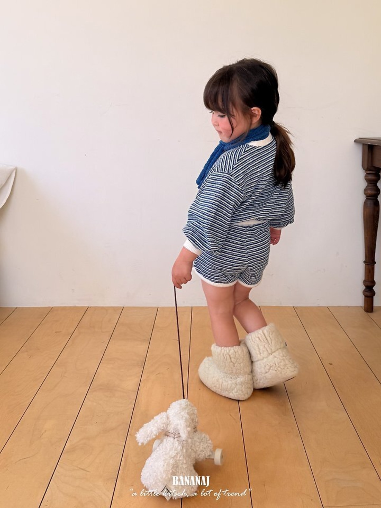 韓国子供服 / BANANA J / 26Autumn / ニットボーダーパンツ / 秋服 / キッズ *XS~JS*