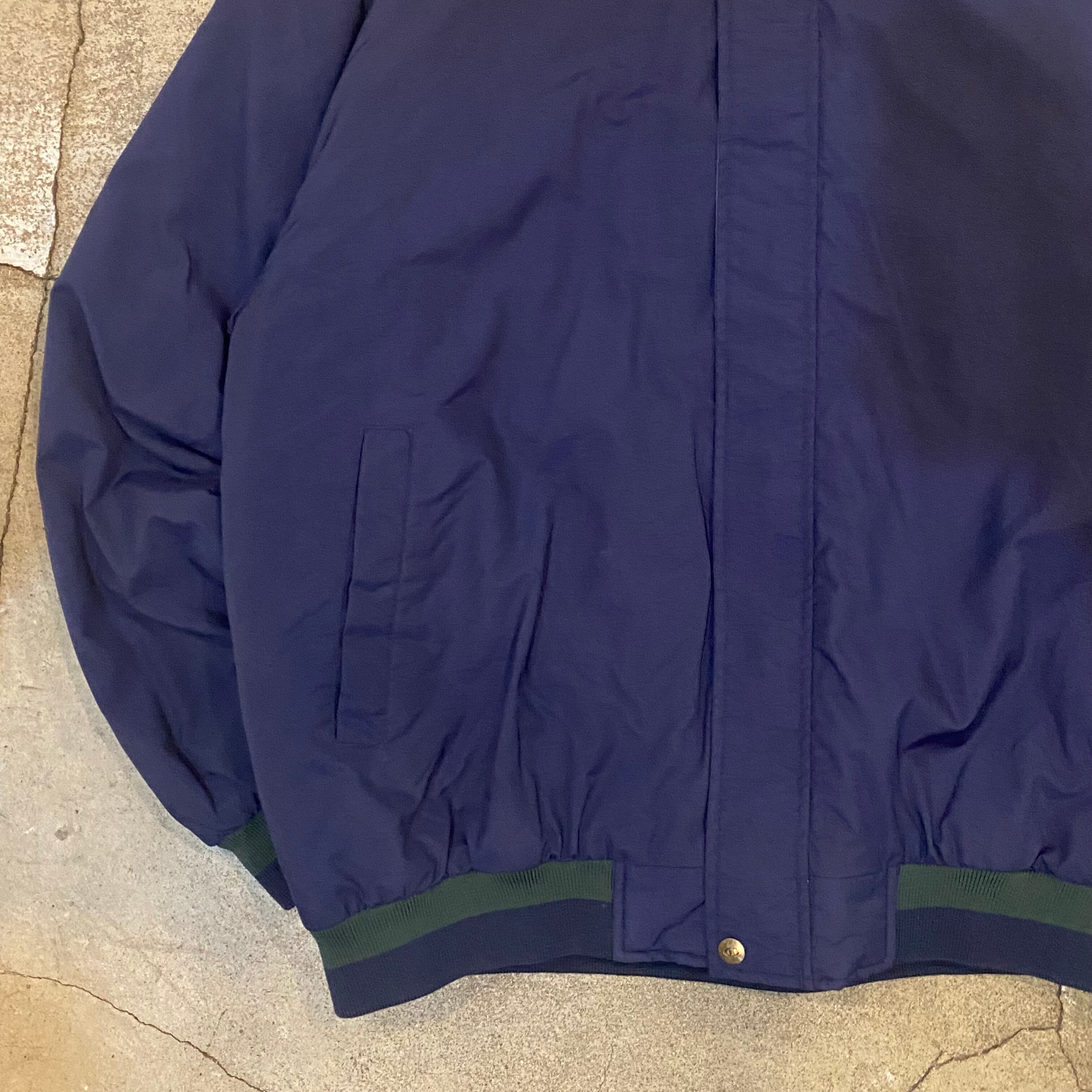 90s~ Champion logo embroidery inner quilting nylon zip up jacket