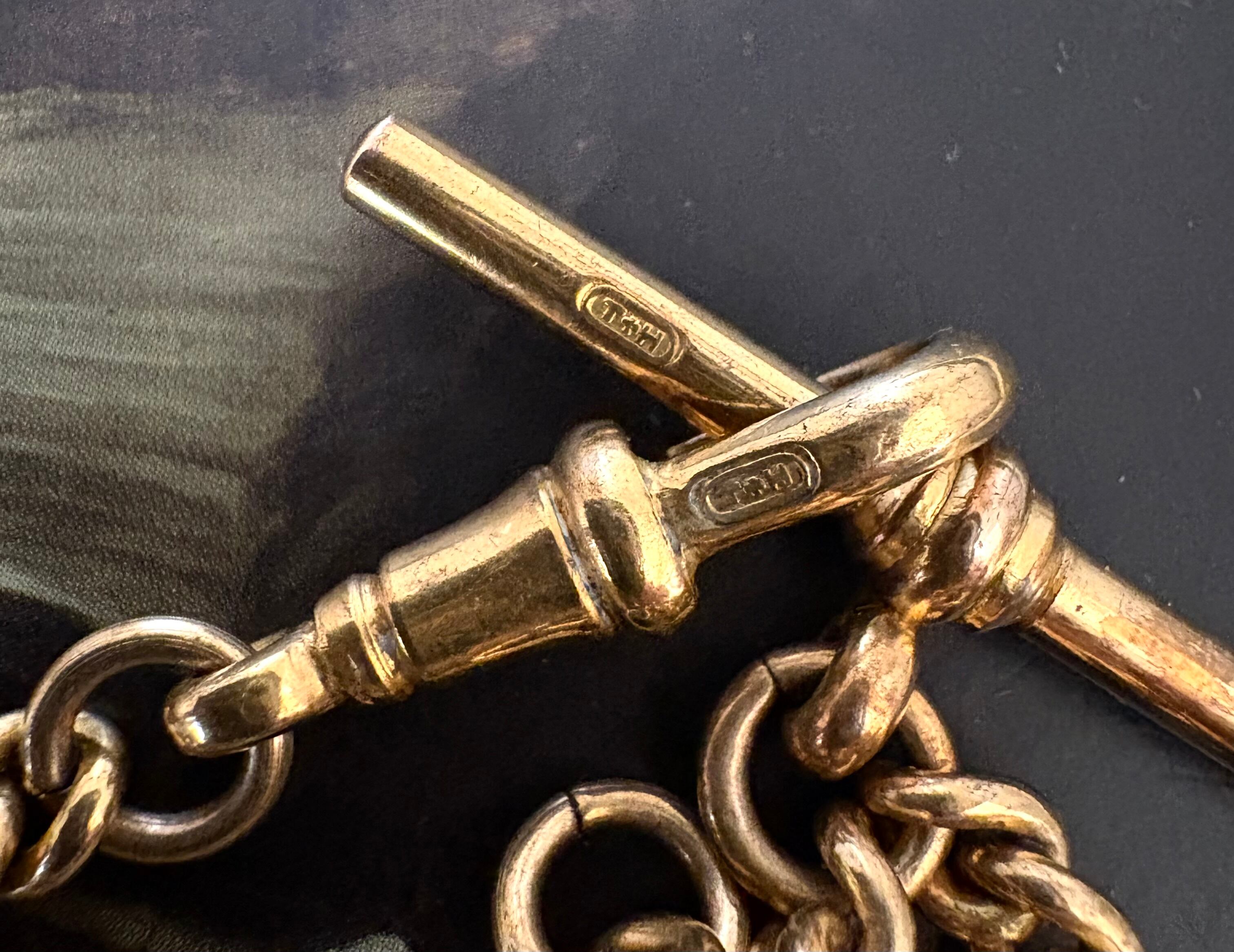 英国アンティーク R.GOLD 懐中時計/アルバート/ウオッチ/ガード