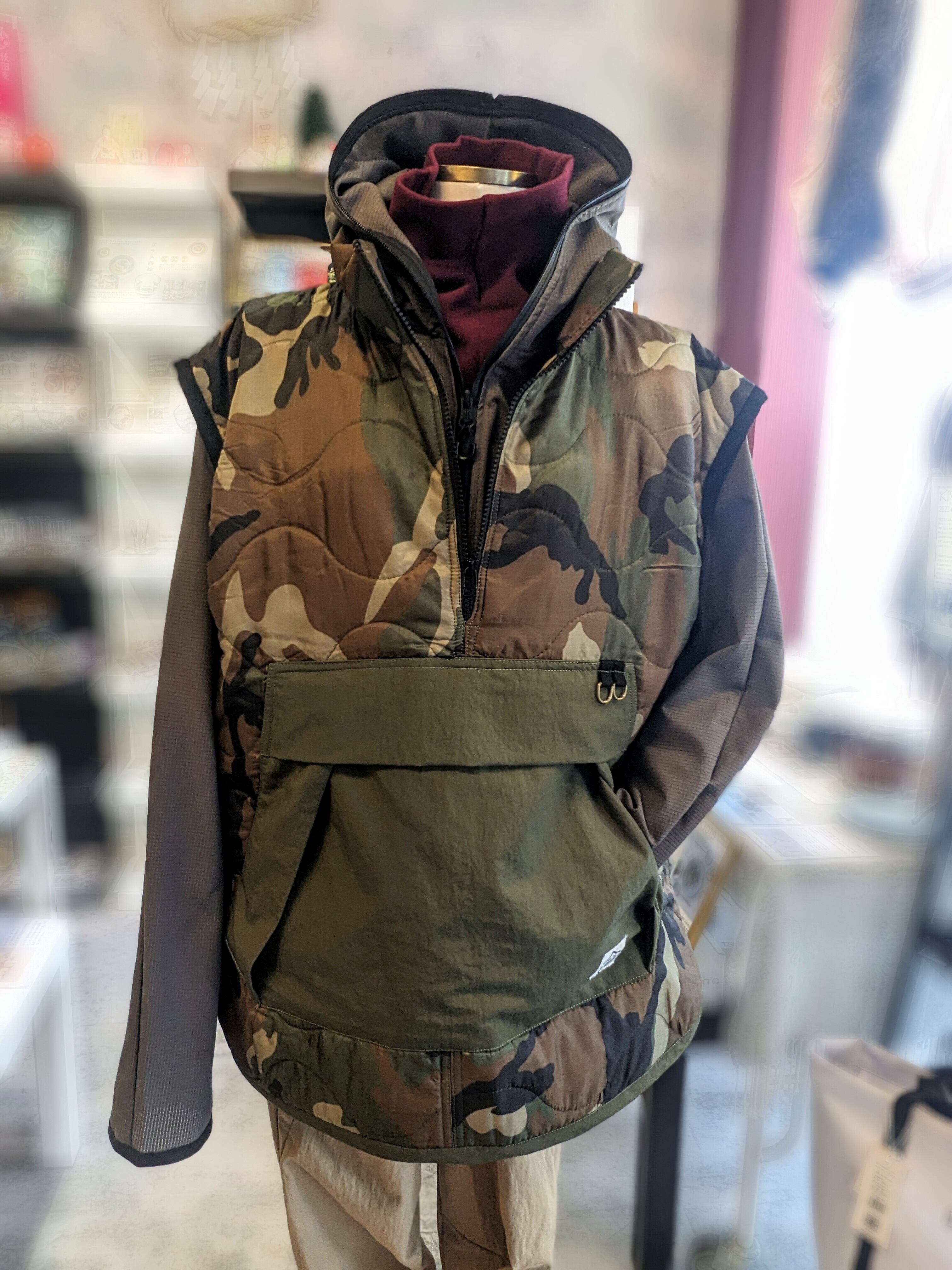 BIB 迷彩柄 キルティングベスト B15001 | 風と地の吾