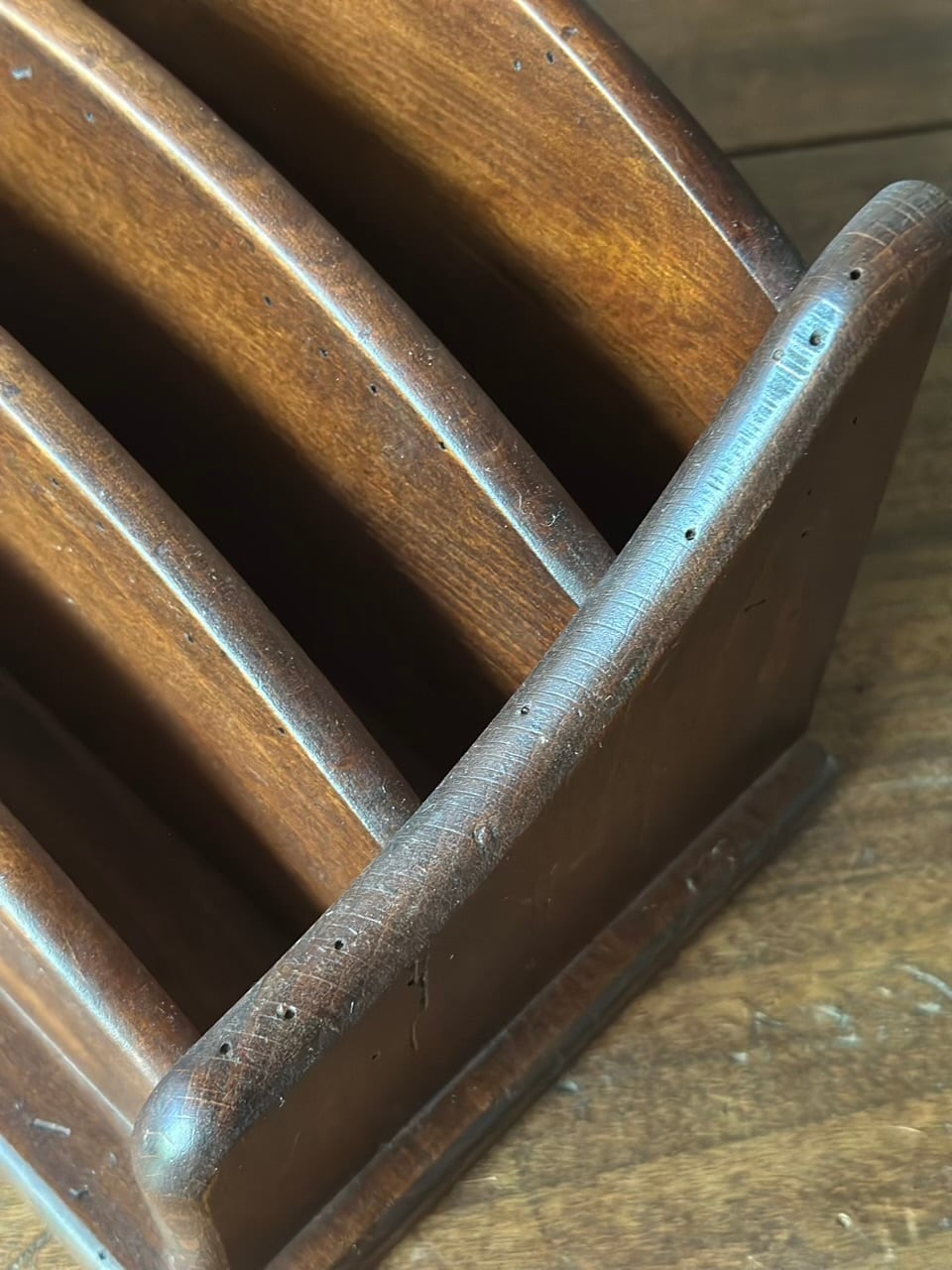 木製レターラック ブラウン 書類ケース | Brocante de La Cocotte