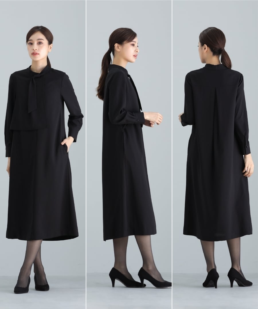 最強配送】喪服・礼服【洗えるフォーマル】アシンメトリーボウタイ