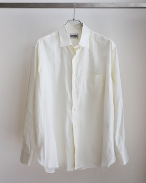 【新品】MINTENS 1930s vintage linen shirts made in JAPAN fabrics made in JAPAN / デッドストック 日本製生地 リネン シャツ ホワイト 日本製 オリジナルブランド 1930年代シルエット サイズ① 実寸L(16程度)・ ② 実寸XL(17H程度)