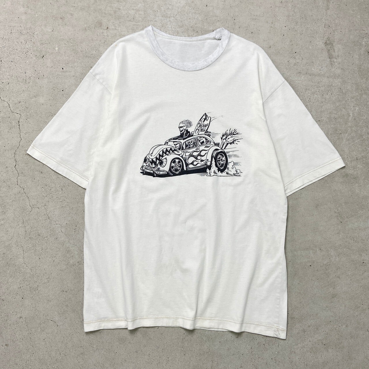 90年代 英国製 SURF HELL プリントTシャツ サーフ ユーロ メンズM 古着 