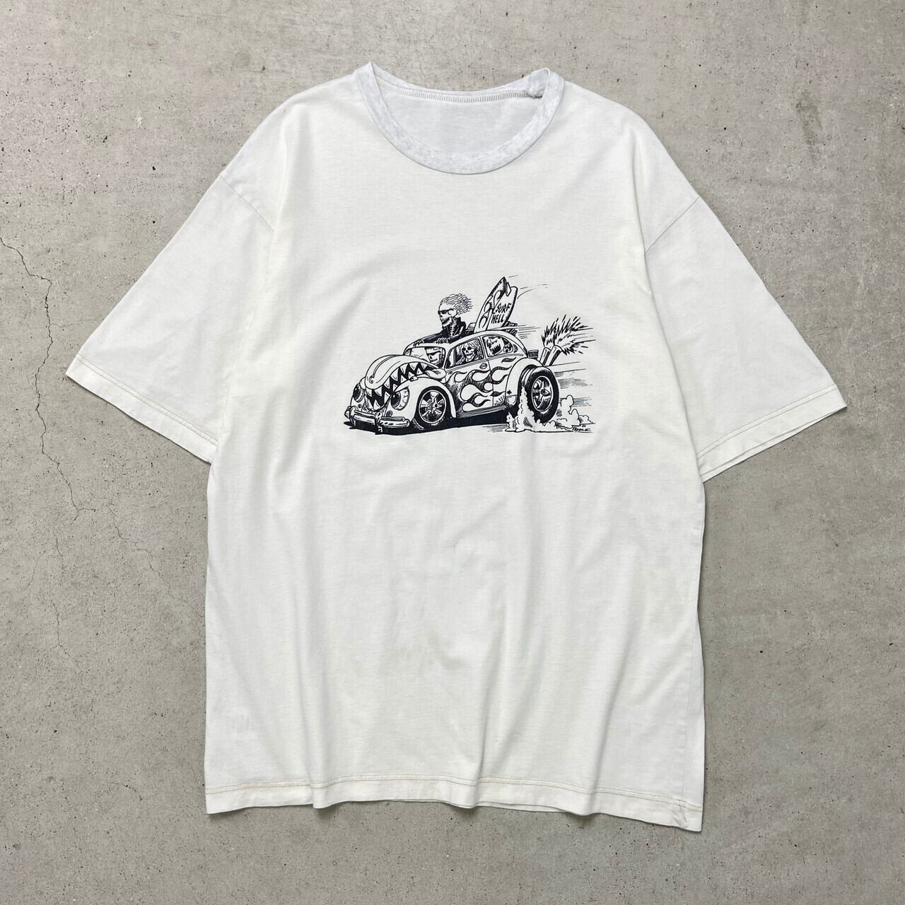 90年代 英国製 SURF HELL プリントTシャツ サーフ ユーロ メンズM 古着 