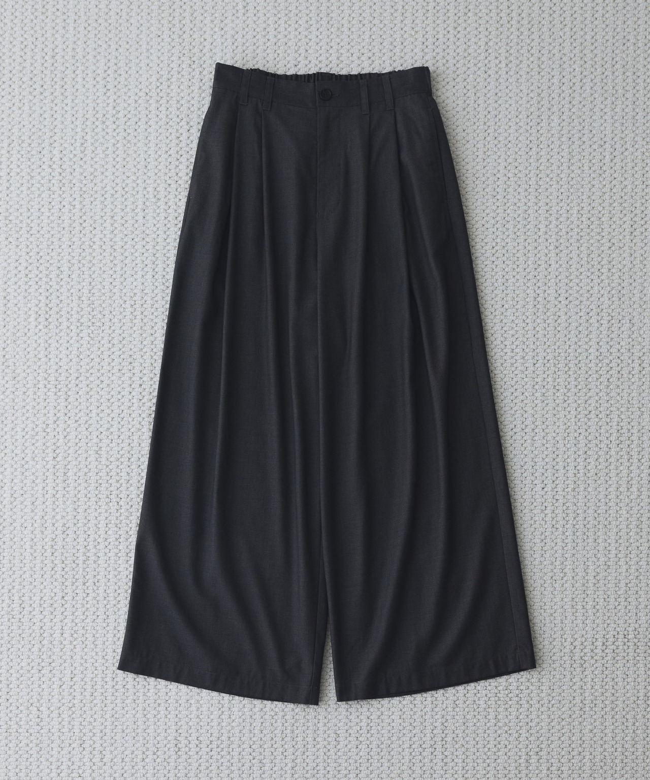 CLASSIC TR WOOL DEEP TUCK TROUSERS【セットアップ対応】 / gray