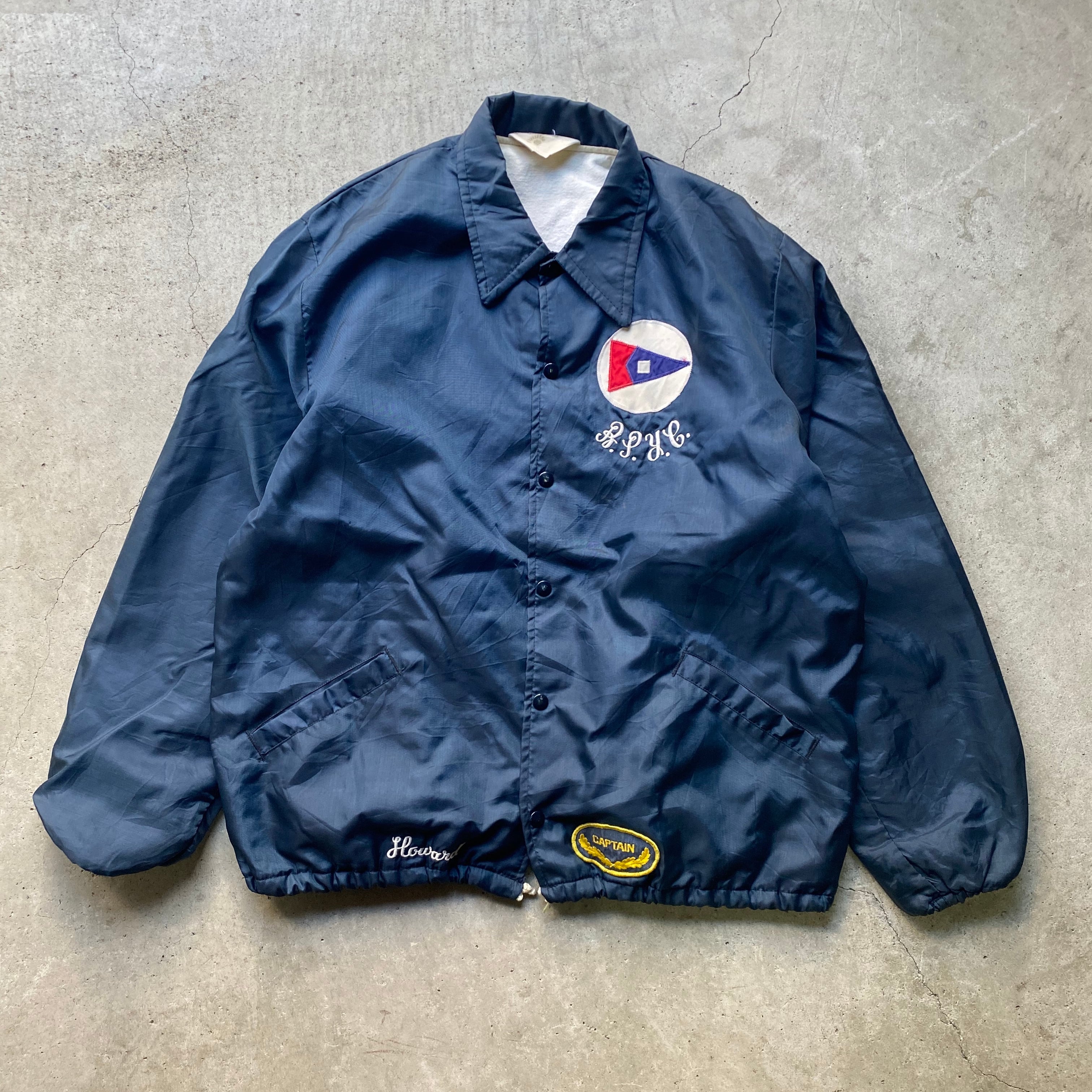 70年代 ビンテージ ナイロンコーチジャケット バックロゴ ワッペン  