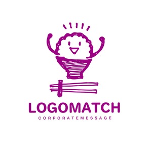 元気いっぱい！お茶碗くんのロゴ