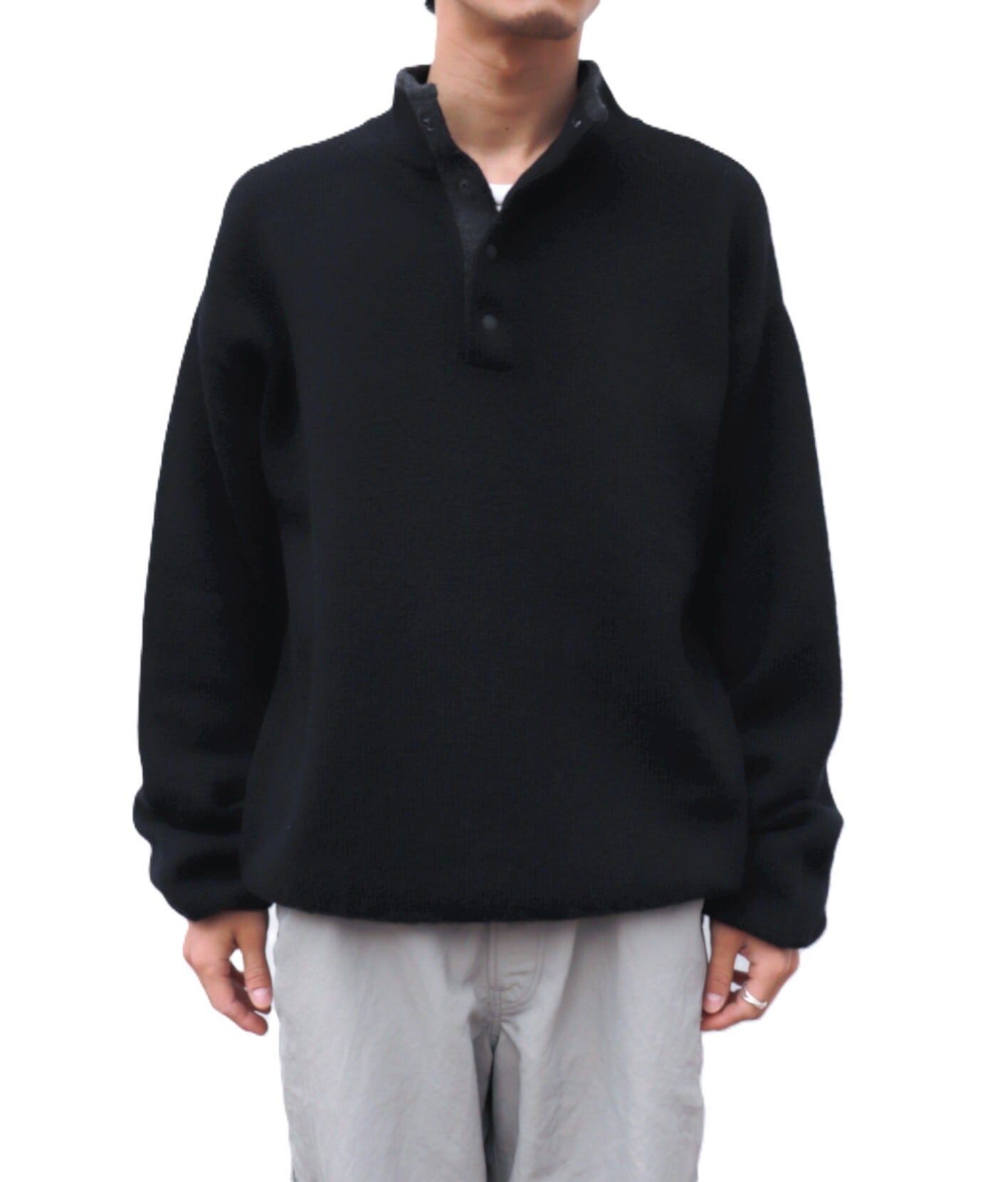UNUSED / US2517 5G WOOL PULLOVER KNIT (BLACK) | AfterSchool