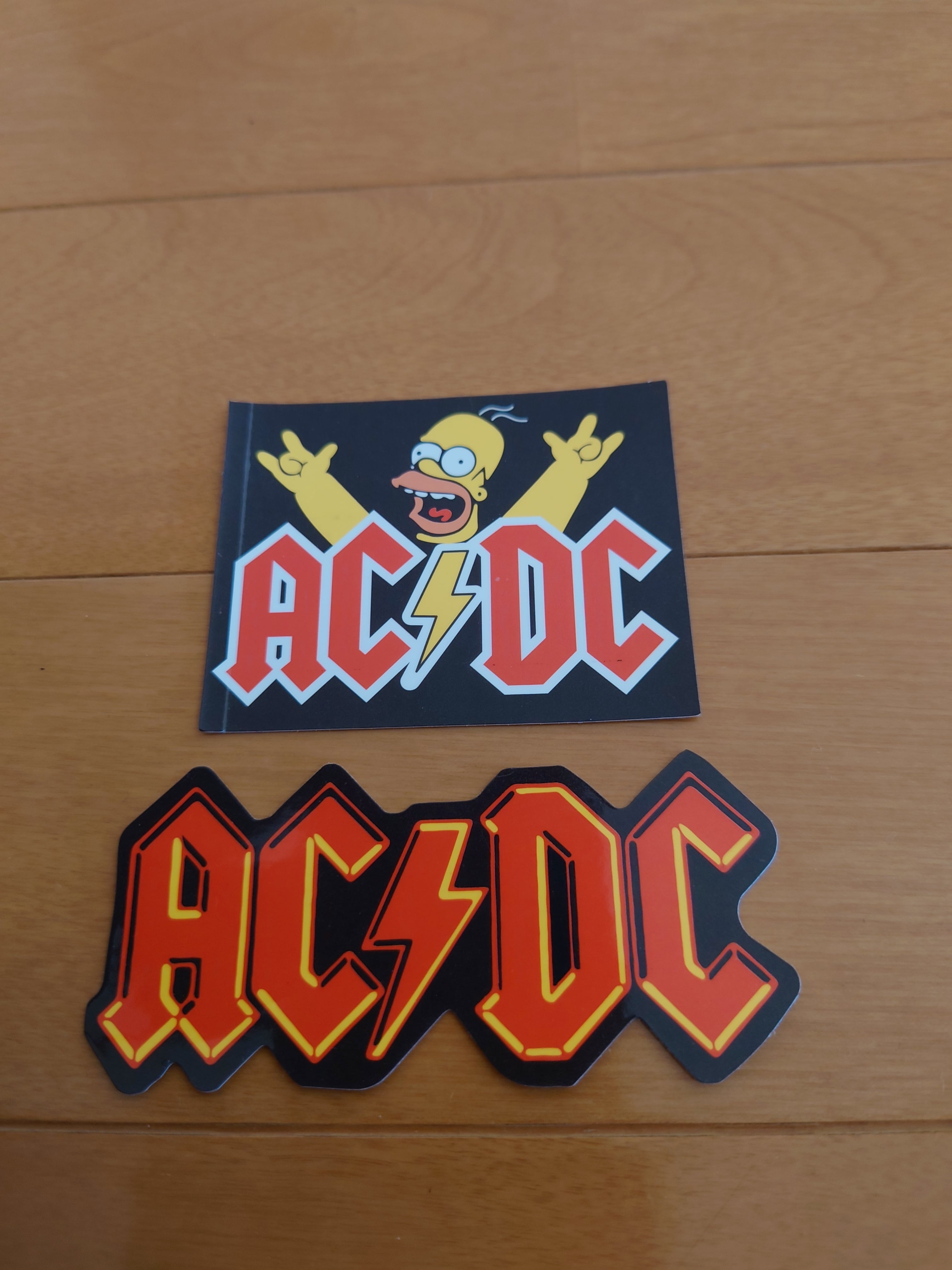 AC/DC/ステッカー2枚セット RECORD SHOP CONQUEST/レコードショップコンクエスト