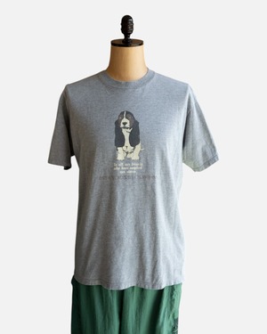 【古着】バセットハウンド　グレーT