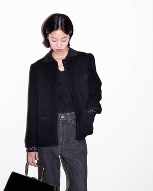 1970s Yves Saint Laurent - “Russian Collection” collarless jacket