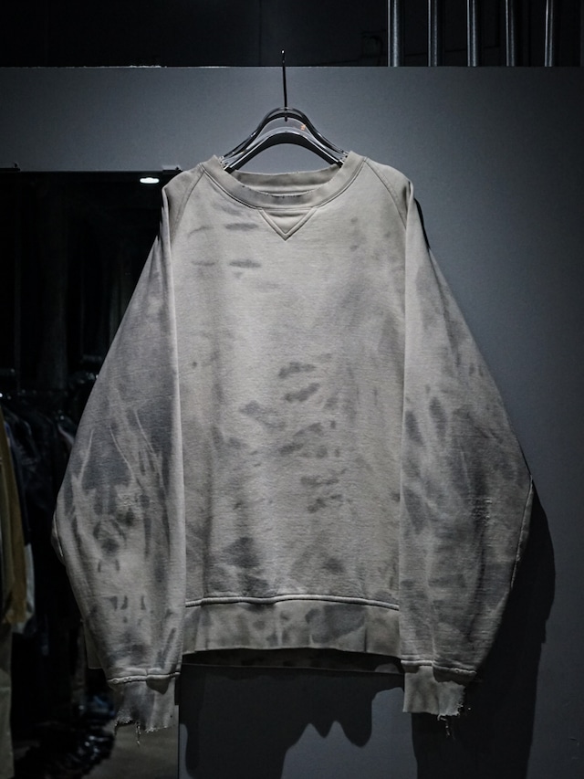 【add (C) vintage】Damage × Paint Loose Pullover Sweat Shirt