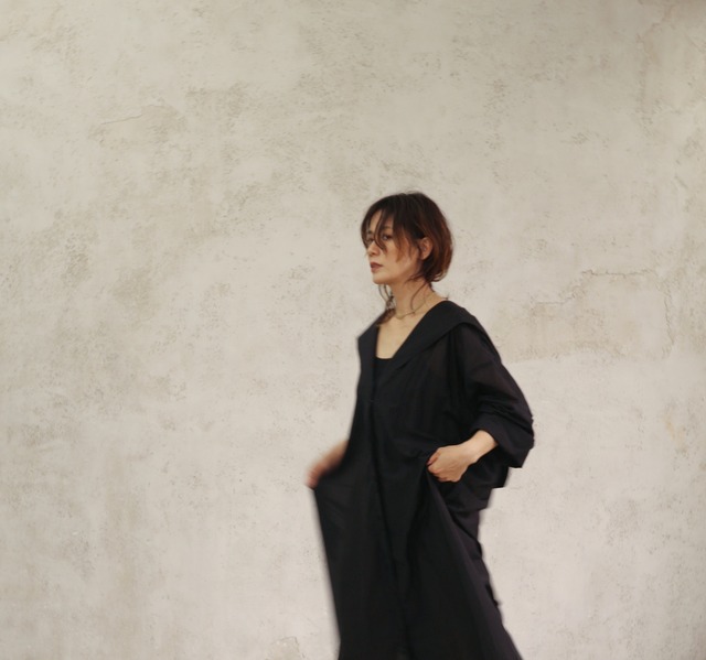 sailor long robe / black