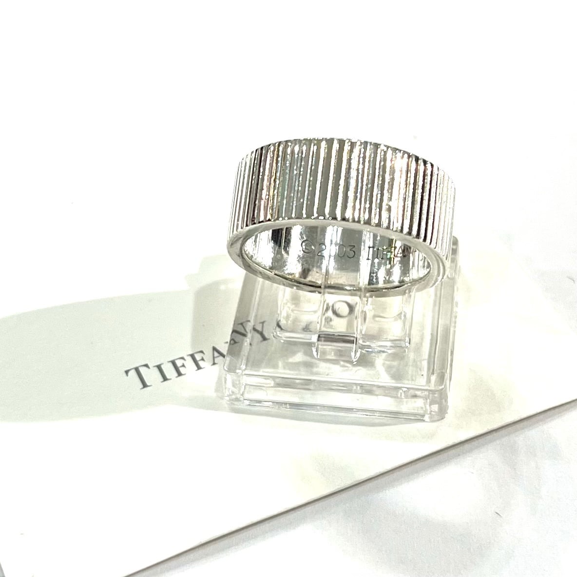 希少 【TIFFANY&CO】【12.5号】2604 コインエッジリング SV925シルバー