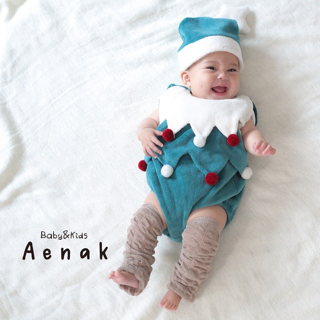 [70-80cm] ツリーボアロンパース