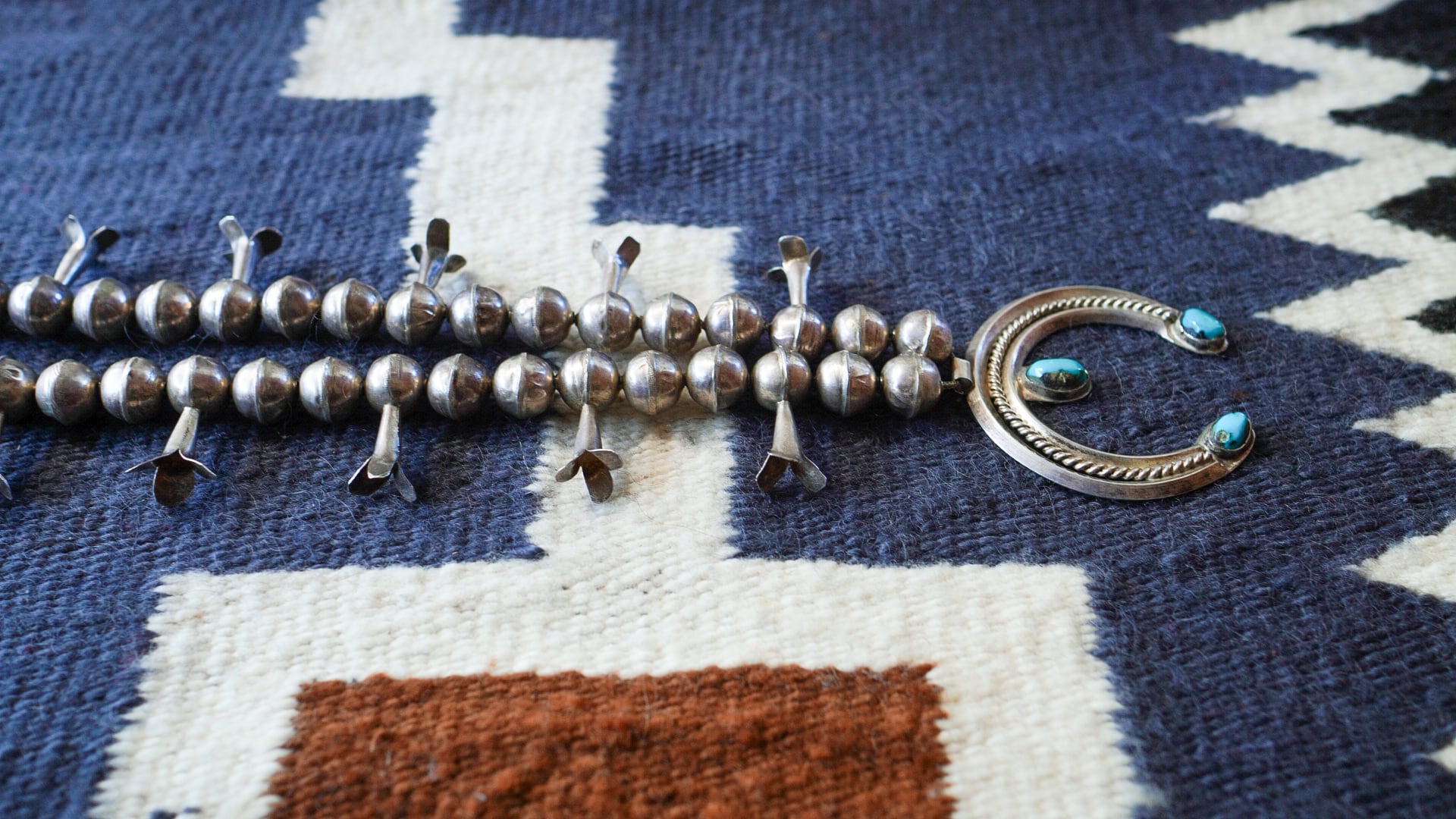 1920s】ナバホ スカッシュ ブロッサム ナジャ ネックレス 《ネイティブ