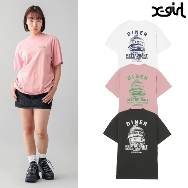 【X-girl】BIG BURGER S/S TEE【エックスガール】