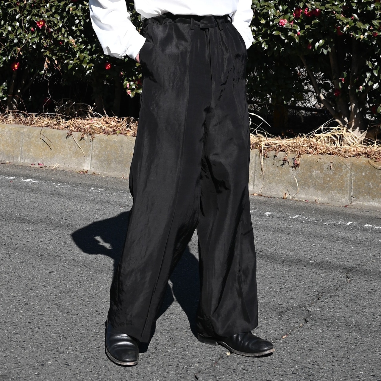Nonnotte / Draw Cord Wide Straight Trousers