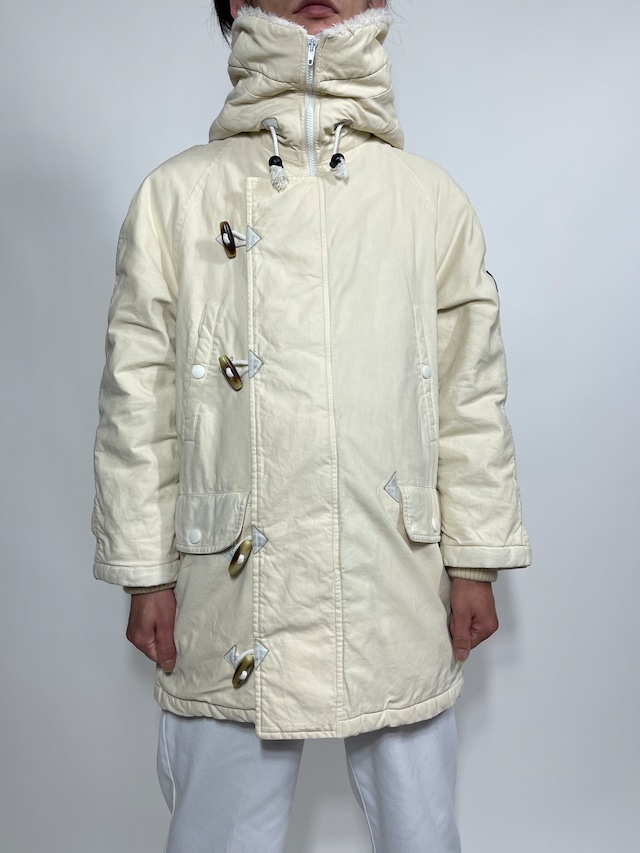 "ITALY" asymmetry highneck short duffle coat