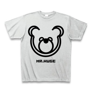 MR.HUGE DOUBLE LINE BEAR（ダブル　ライン　ベア）PRINTED Tシャツ　アッシュグレー×ブラック