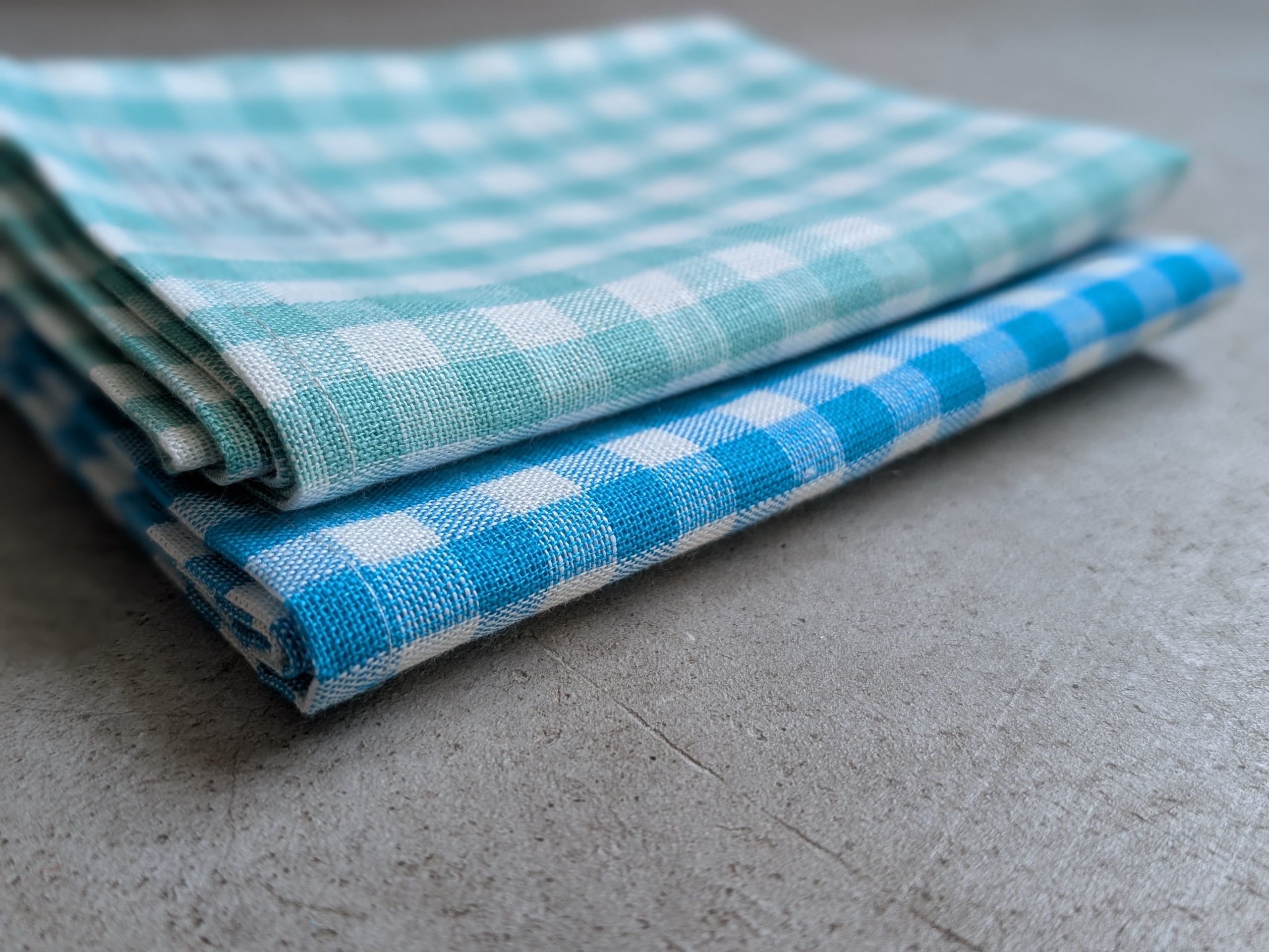 リネンキッチンクロス（普通地）チェック | fog linen work | inoya