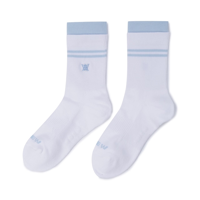 (W) DOUBLE BLOCK SOCKS [サイズ: F(AGEUWSC03SBF)] [カラー: SKY BLUE]