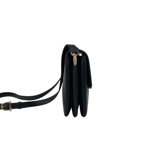 CELINE セリーヌ ショルダーバッグ ブラック ブラゾン フロントバックル レザー vintage ヴィンテージ オールド 5n6v3m